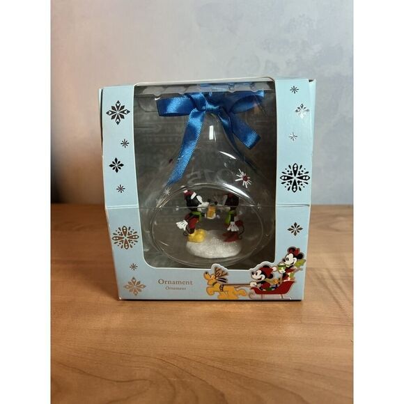Disney's Mickey and Minnie Mouse Glass Drop Sketchbook Ornament